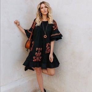 Cotton embroidered dress